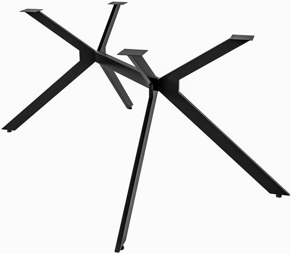 Cascada S Bordben - Mat Sort Metal - Industriel Stil DIY Bordstel - 135cm B x 72cm H, Maks. Belastning 120kg