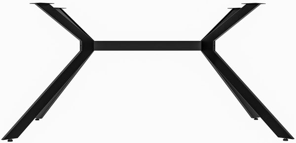 Cascada S Bordben - Mat Sort Metal - Industriel Stil DIY Bordstel - 135cm B x 72cm H, Maks. Belastning 120kg