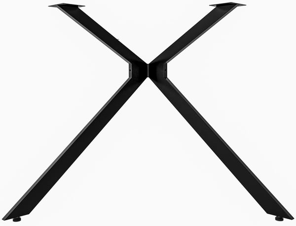 Cascada Metal Bordben - Industriel Stil DIY Bordstel, Mat Sort, L Størrelse (195cm Bredde)