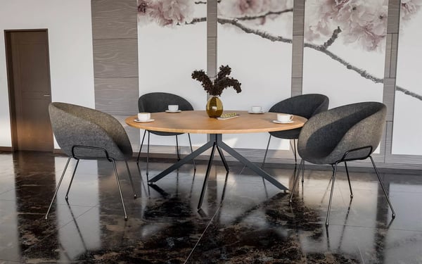 Ladera Pöytäjalat, Musta Metallirunko, Teräsputkiteline, 117x60x72cm, Max. 100kg