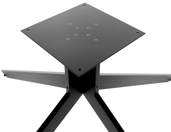 Ladera Pöytäjalat, Musta Metallirunko, Teräsputkiteline, 117x60x72cm, Max. 100kg