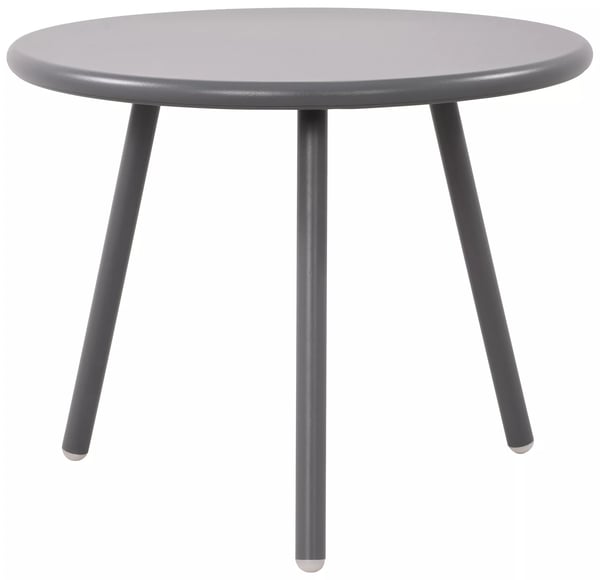 Berea Mörkgrått Plast Utomhus Soffbord med Metallben, 50cm Diameter