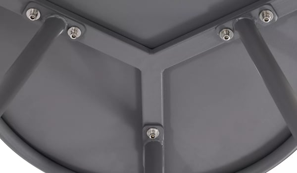 Berea Mörkgrått Plast Utomhus Soffbord med Metallben, 50cm Diameter