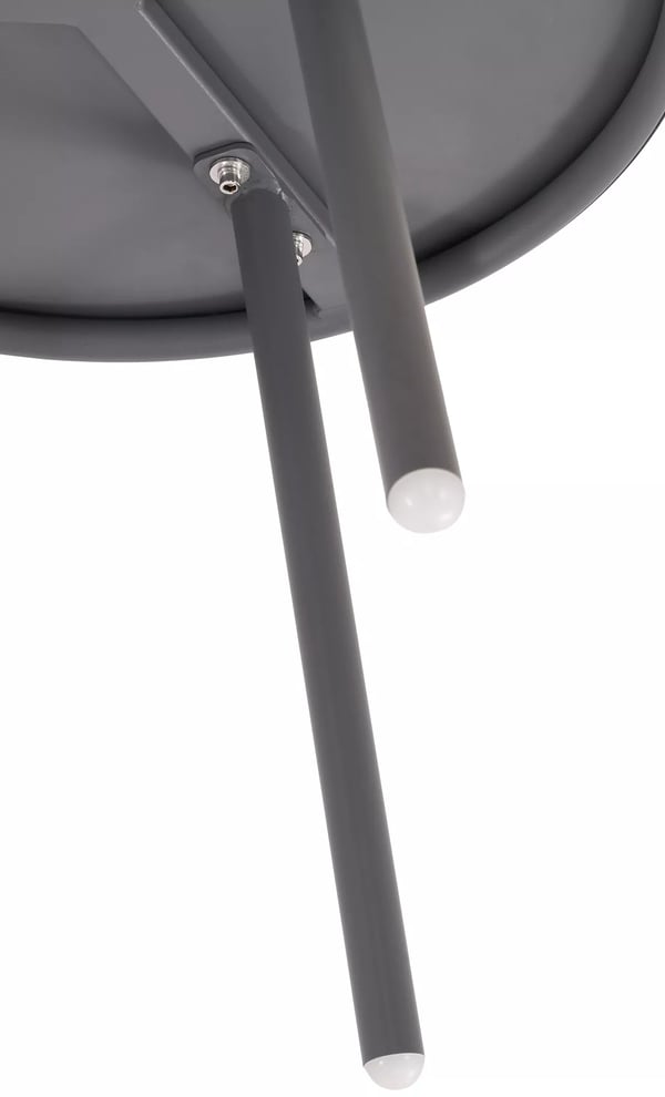 Berea Mörkgrått Plast Utomhus Soffbord med Metallben, 50cm Diameter