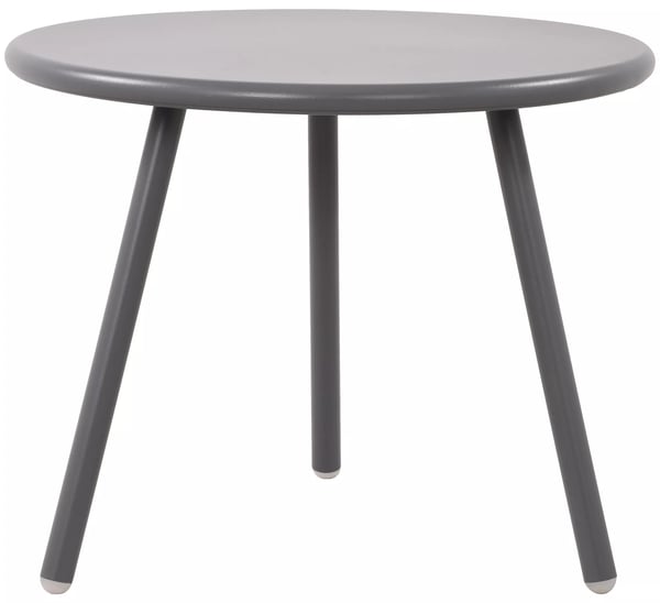 Berea Mørkegråt Udendørs Sofabord i Plast med Metalben, 50 cm Diameter