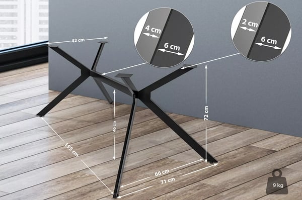 Cascada Pcöytänjalat M - Musta Pulverimaalattu Teräs DIY-Projekteihin