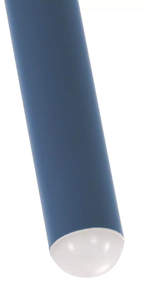 Minot Blåt Plast Sofabord med Metalben, Udendørs/Indendørs Brug, 60 cm Diameter