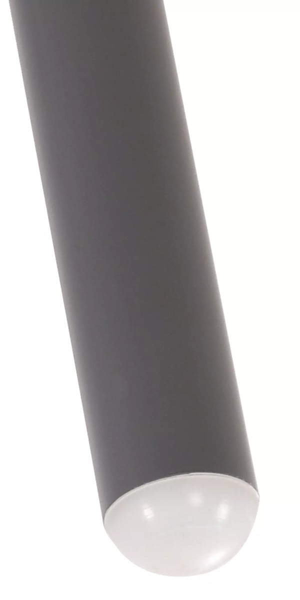 Minot Mørkegråt Plastik Sofabord med Metalstel - Indendørs/Udendørs Brug - 60 cm Diameter, 45 cm Højde