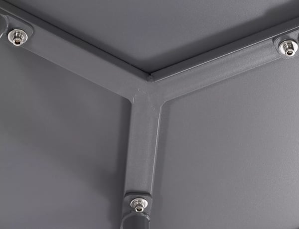Minot Mørkegråt Plastik Sofabord med Metalstel - Indendørs/Udendørs Brug - 60 cm Diameter, 45 cm Højde