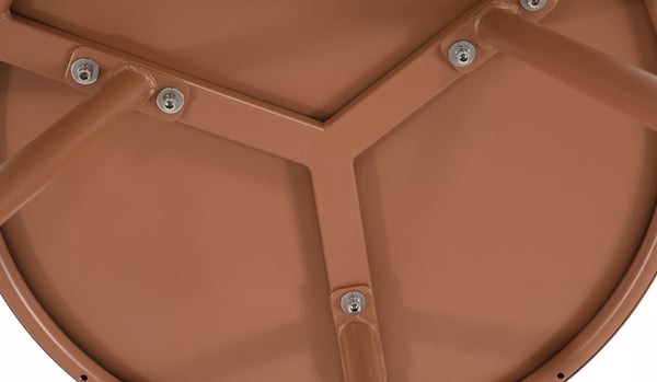 Berea udendørs sofabord med metalben - Terracotta plastik bordplade