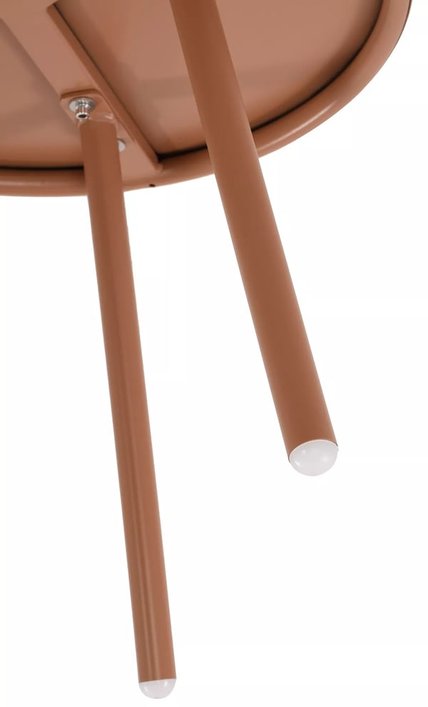 Berea udendørs sofabord med metalben - Terracotta plastik bordplade