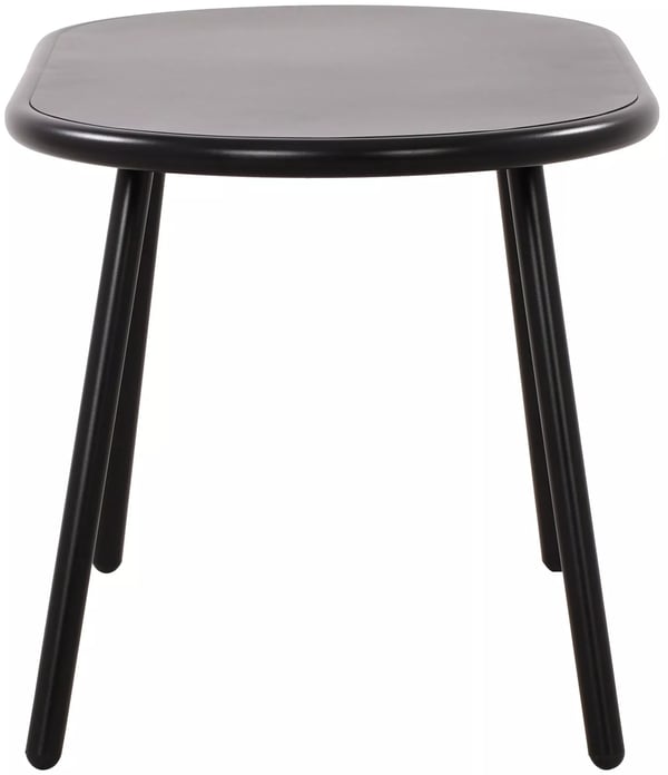 Velva Udendørs Sofabord - Sort Plastplade med Rustbestandig Metalramme, 80cm