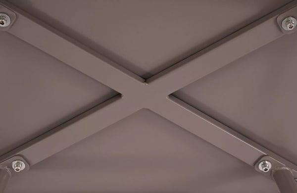 Velva Ovalt Sofabord - Taupe Plastplade, Rustbestandig Metalramme, Indendørs/Udendørs Brug