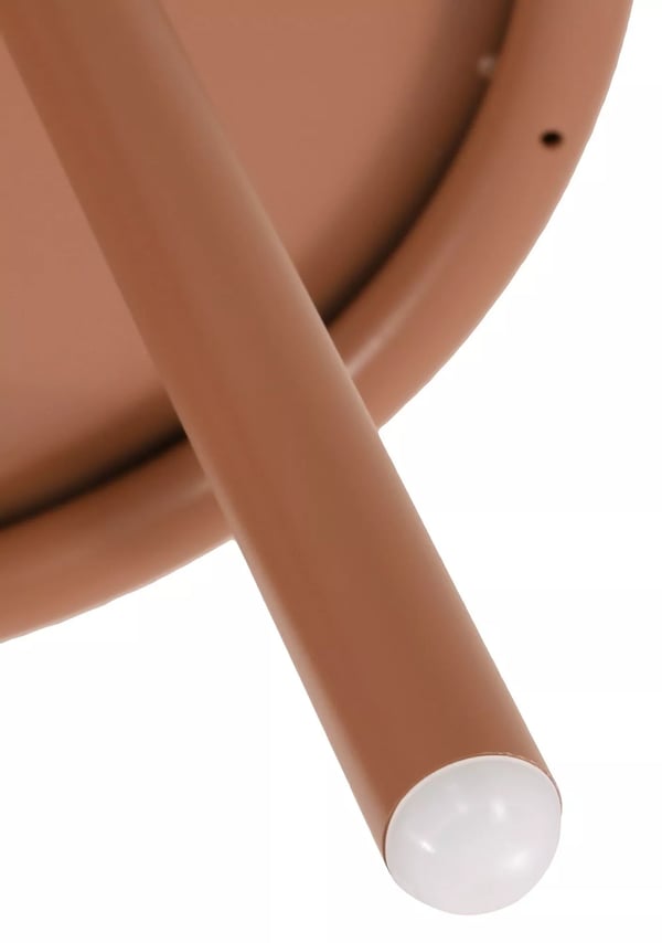 Velva Udendørs Ovalt Sofabord - Terracotta Plastplade med E-belagt Metalstel, 80cm