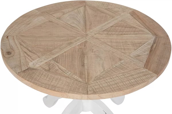 Roswell ruokapöytä 90 cm, luonnonvalkoinen puu