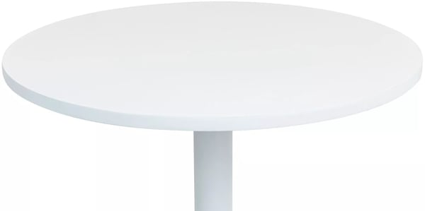 Hereford pyöreä seisomapöytä 75cm, puu/metalli, valkoinen