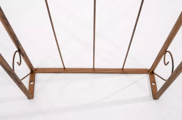Antik Brun Metal Rosenbue Espalier med Dekorativ Klatreplantestruktur til Haven, 260 cm Højde