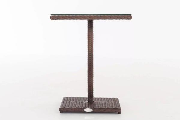 Palermo Bord Heather Brun Plast med Aluminiumsstativ 59x59x72.5cm
