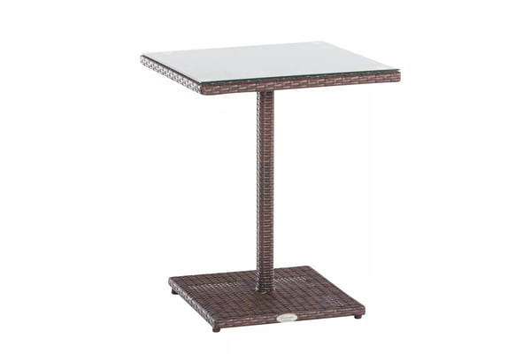 Palermo Bord Heather Brun Plast med Aluminiumsstativ 59x59x72.5cm