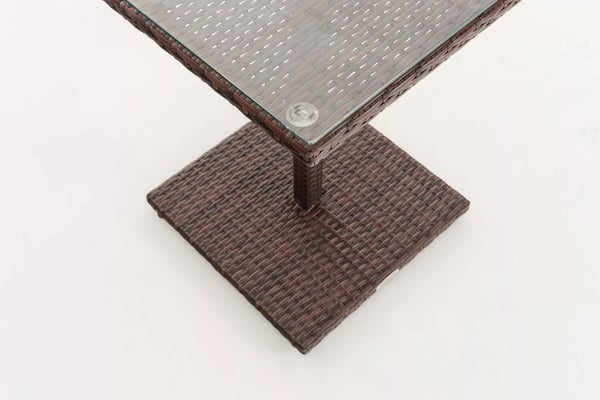 Palermo Bord Heather Brun Plast med Aluminiumsstativ 59x59x72.5cm