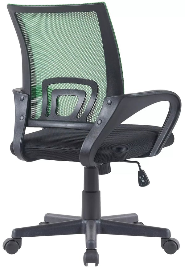 Genius Ergonomisk Kontorstol - Grøn Imiteret Læder, Plaststel, Netryg