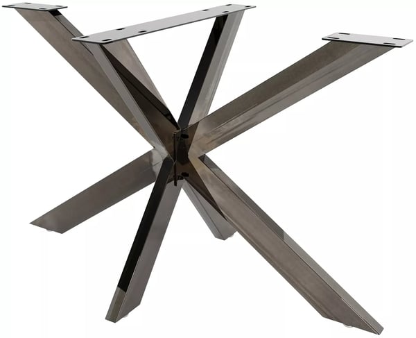 Biloxi M Bordben - Industriel Sort Metalramme, 120x68x71 cm