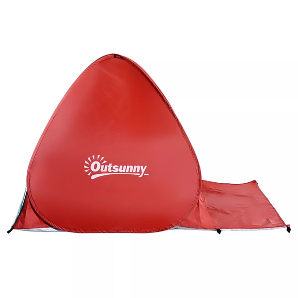 Outsunny automaattinen rantateltta, pop-up, polyesteri, punainen, 200x150x119cm