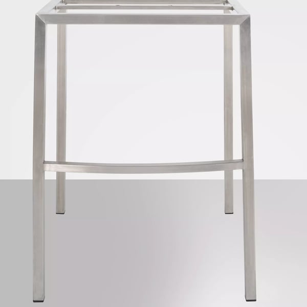 Damaso Filt Barstol, Grå, 4-benet Rustfri Stålbase, 83cm Sædehøjde, 240kg Bæreevne