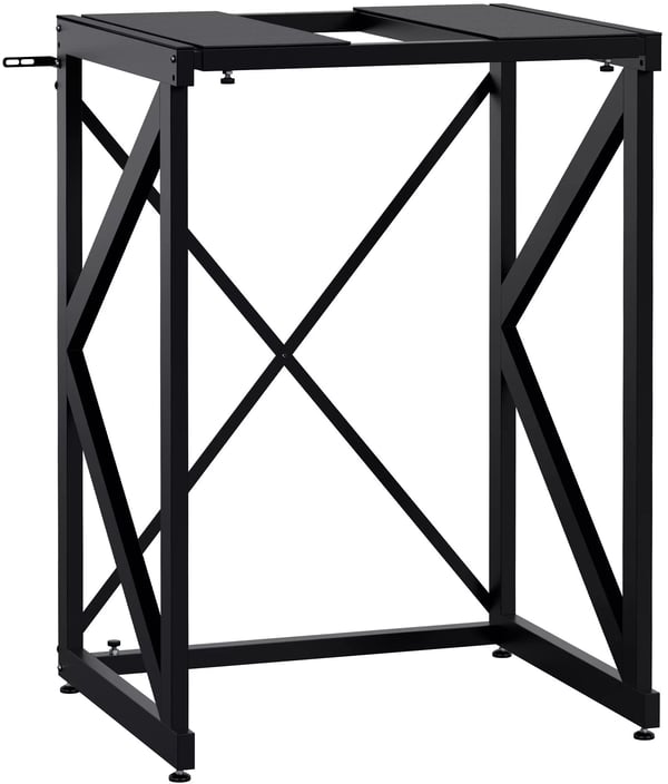 Caleb Metal Vaskemaskinehylde - Sort, Justerbar Bredde, 300 kg Kapacitet