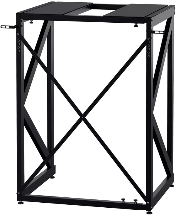 Caleb Metal Vaskemaskinehylde - Sort, Justerbar Bredde, 300 kg Kapacitet