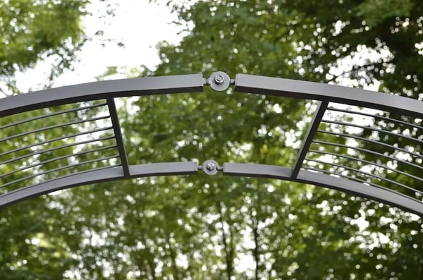 Flexi Rosenbue - Justerbar Bredde, Holdbart Metal, Sort Pulverlakering, Støtte til Klatreplanter (175 cm B x 268 cm H Maks)
