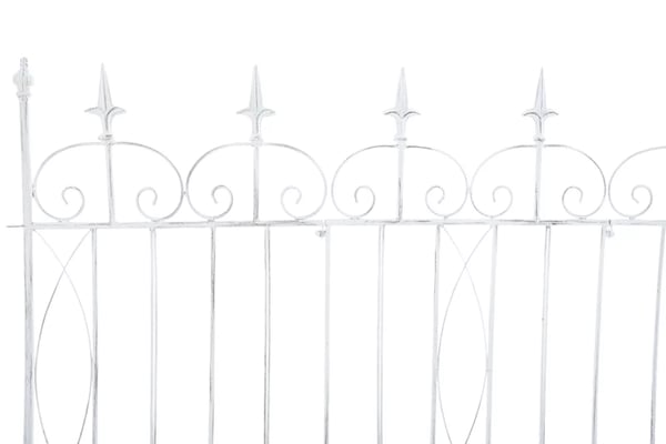 Sæt med 4 antikke hvide metalhavehegn, rustik landlig stil espalier til planter, 116 cm højt