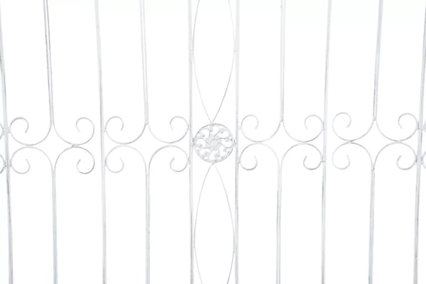 Sæt med 4 antikke hvide metalhavehegn, rustik landlig stil espalier til planter, 116 cm højt