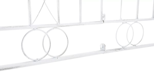 Sæt med 4 antikke hvide metalhavehegn, rustik landlig stil espalier til planter, 116 cm højt