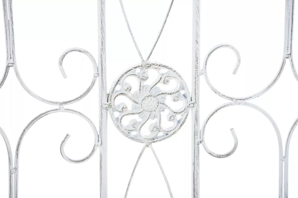 Sæt med 4 antikke hvide metalhavehegn, rustik landlig stil espalier til planter, 116 cm højt