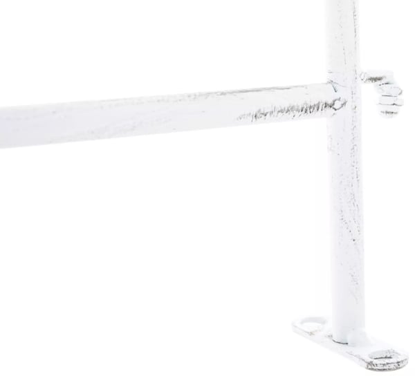 Sæt med 4 antikke hvide metalhavehegn, rustik landlig stil espalier til planter, 116 cm højt