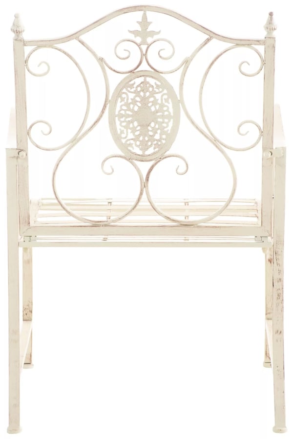 Punjab 2 kpl puutarhatuolisetti, antique cream metalli