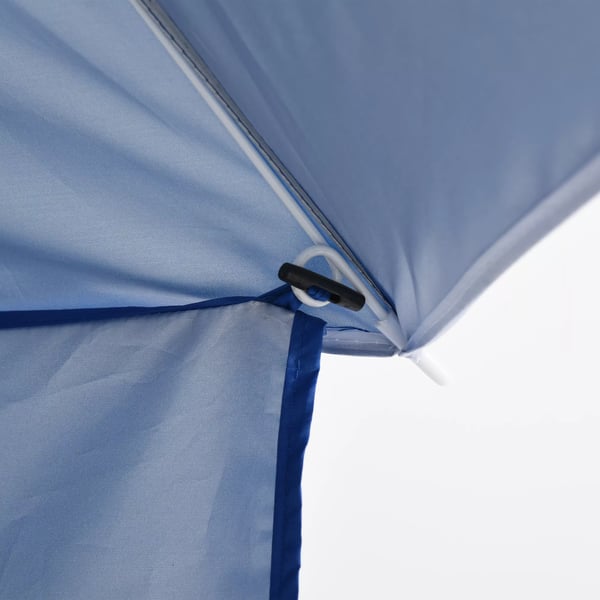 Outsunny parasol strandparasol med sidevæg, polyester, blå, 2,2xH2,2m