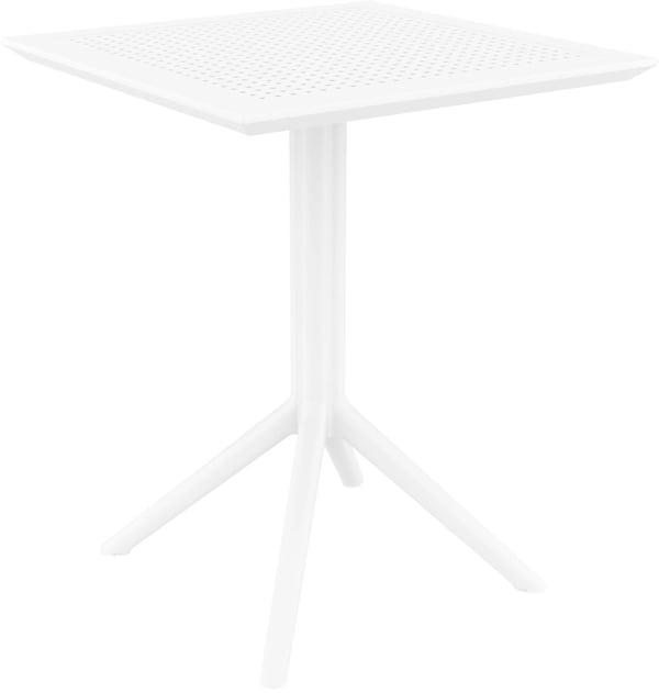 Sky Firkantet Klapbord - Hvid Plast, 60x60x74 cm