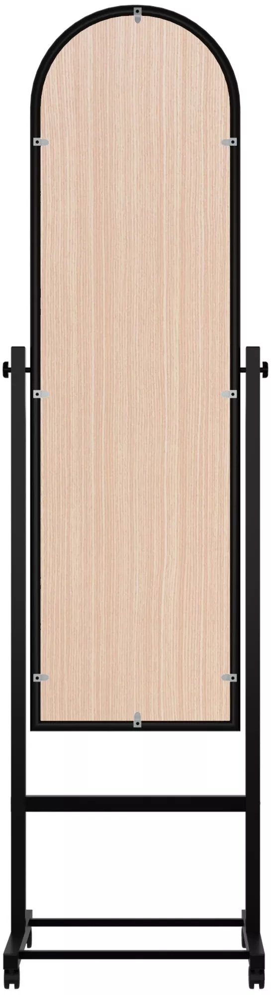 Evoir Lattiantelinepeili Täyspitkä Pyörillä Musta Puu 39x39x151cm
