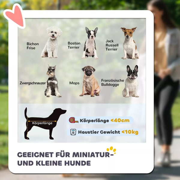 PawHut Sammenklappelig Kæledyrsvogn til Hunde og Katte - Aftagelig Taske, 4 Hjul, Khaki