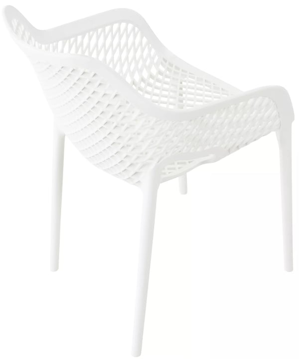 Air XL Hvid Plast Havestol - Indendørs/Udendørs, Stabelbar, 4 kg, 60x57x81cm