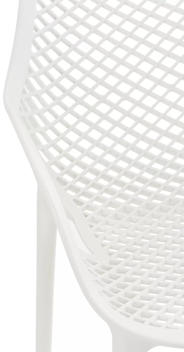Air XL Hvid Plast Havestol - Indendørs/Udendørs, Stabelbar, 4 kg, 60x57x81cm