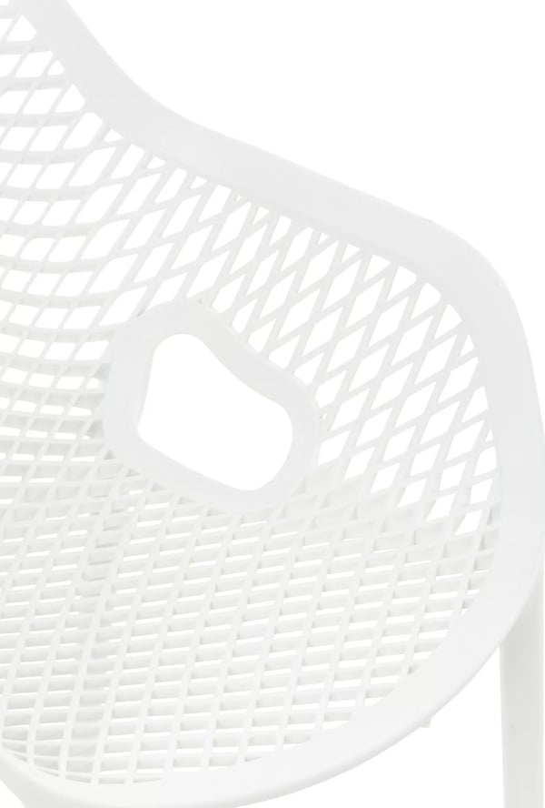 Air XL Hvid Plast Havestol - Indendørs/Udendørs, Stabelbar, 4 kg, 60x57x81cm
