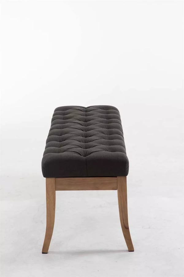 Tummanharmaa kangaspenkki Ramses, puujalat, 120cm