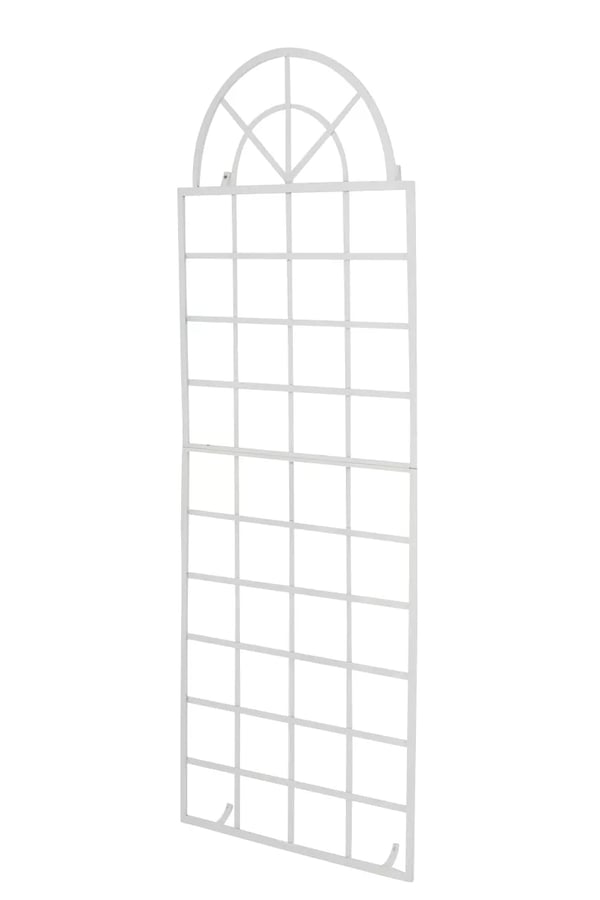 Viva Spaljé i Metall för Klätterväxter och Rosor, Vit Antik Patina, 180cm Höjd