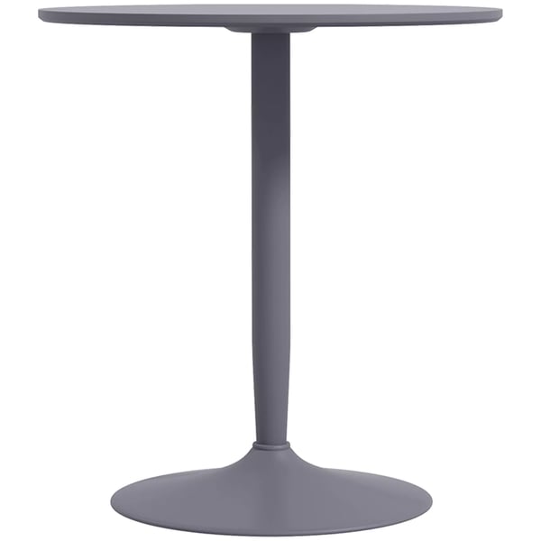 HOMCOM Matbord Rund Furu med Stålben Mörkgrå Ø70x75 cm