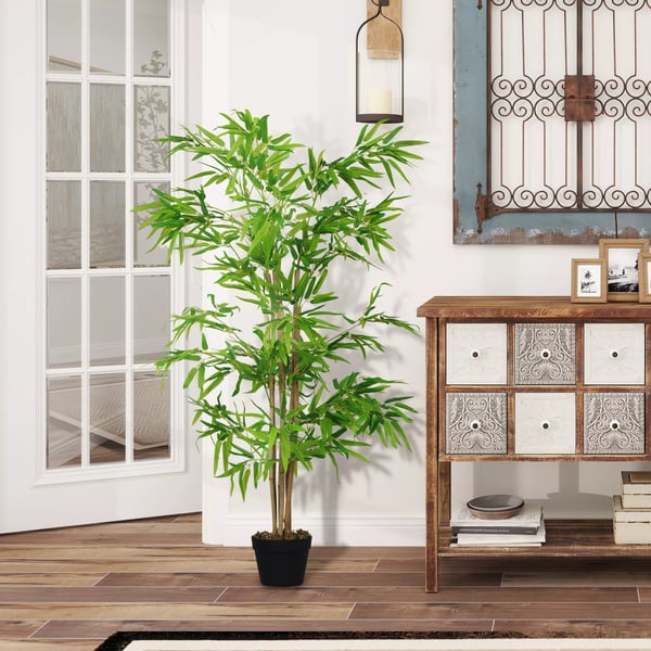 keinotekoinen bambu kasvi 150cm, vihreä muovi
