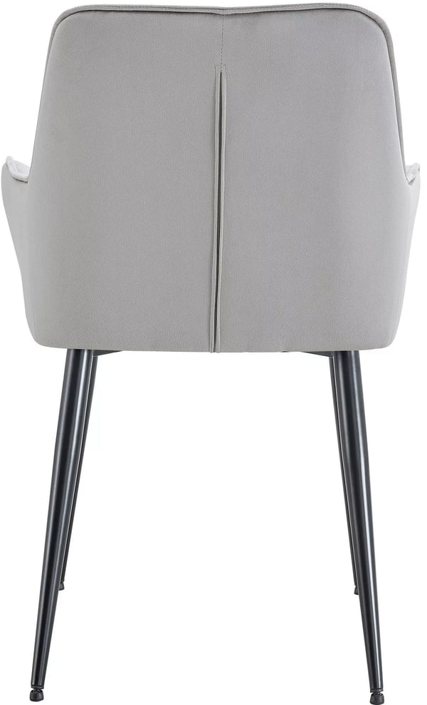 Ferndale Light Grey Velvet Dining Chair Set, 2 Pcs