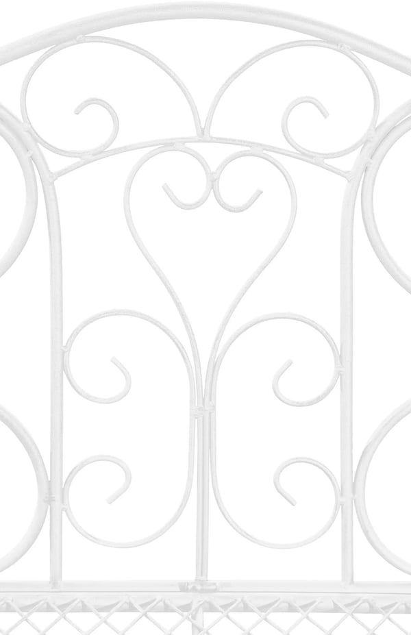Tara Hvid Metal Havebænk - 113x47x89cm